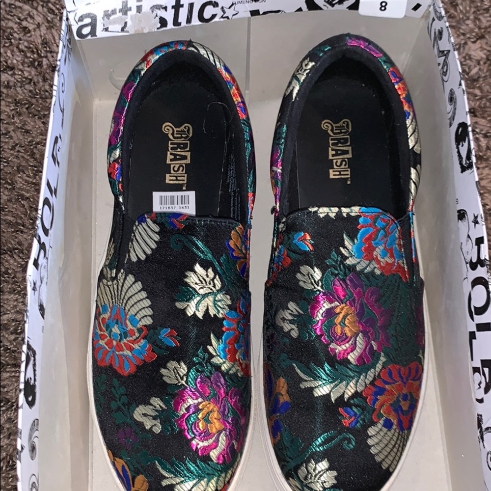 Multi-color slip on sneakers